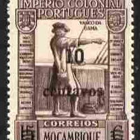 Mozambique 1946 Vasco da Gama 10c on 15c brown-purple & black unmounted mint SG387