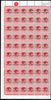 Bahamas 1942 KG6 Landfall of Columbus 2d scarlet complete left pane of 60 including plate varieties R1/1 & R 10/1 (Damaged corners) plus overprint varieties R1/2 (Flaw in N), R1/4 (Damaged top of L), R2/4 (Broken F), R3/2 (Flaw in……Details Below