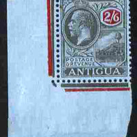 Antigua 1921-29 KG5 Script CA 2s6d black & red on blue mounted mint corner single SG 78