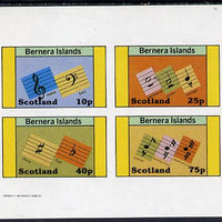 Bernera 1982 Musical Notes imperf set of 4 values unmounted mint