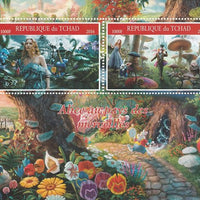Chad 2016 Alice in Wonderland perf sheetlet containing 2 values unmounted mint. Note this item is privately produced and is offered purely on its thematic appeal. .