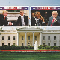 Chad 2016 Donald Trump & Barack Obama perf sheetlet containing 2 values unmounted mint. Note this item is privately produced and is offered purely on its thematic appeal. .