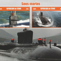 Chad 2016 Submarines #2 perf sheetlet containing 2 values unmounted mint. Note this item is privately produced and is offered purely on its thematic appeal. .