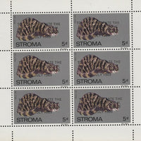 Stroma 1969 Cats 5d Wild Cat opt'd for Investiture of Prince of Wales complete perf sheetlet of 6 unmounted mint