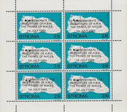 Stroma 1969 Cats 2s6d Blue Eyed White opt'd for Investiture of Prince of Wales complete perf sheetlet of 6 unmounted mint