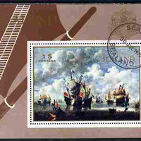 Sealand 1970 Paintings of ships $1 perf m/sheet fine cto used
