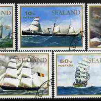 Sealand 1970 Paintings of ships perf set of 5 fine cto used