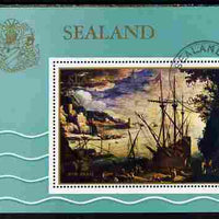 Sealand 1970 Seascapes $1 perf m/sheet fine cto used