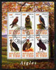 Chad 2010 Birds of Prey perf sheetlet containing 6 values fine cto used