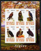 Chad 2010 Birds of Prey imperf sheetlet containing 6 values unmounted mint