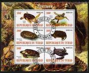 Chad 2010 Turtles perf sheetlet containing 6 values fine cto used