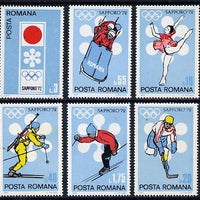 Rumania 1971 Sapporo Winter Olympics set of 6 unmounted mint, Mi 2984-89