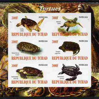 Chad 2010 Turtles imperf sheetlet containing 6 values unmounted mint
