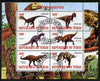 Chad 2010 Dinosaurs #1 perf sheetlet containing 6 values fine cto used