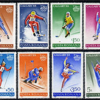 Rumania 1987 Calgary Winter Olympics set of 8, Mi 4418-25