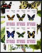 Chad 2010 Butterflies #1 imperf sheetlet containing 6 values unmounted mint