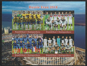 Madagascar 2018 Football World Cup - (Brazil, Germany, France & England) imperf sheetlet containing 4 values unmounted mint. Note this item is privately produced and is offered purely on its thematic appeal.