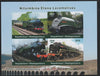 Madagascar 2018 Steam Locomotives imperf sheetlet containing 4 values unmounted mint. Note this item is privately produced and is offered purely on its thematic appeal.