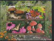 Madagascar 2018 Fungi & Butterflies imperf sheetlet containing 4 values unmounted mint. Note this item is privately produced and is offered purely on its thematic appeal.