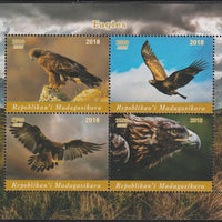 Madagascar 2018 Birds of Prey perf sheetlet containing 4 values unmounted mint. Note this item is privately produced and is offered purely on its thematic appeal.