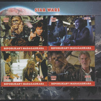 Madagascar 2018 Star Wars perf sheetlet containing 4 values unmounted mint. Note this item is privately produced and is offered purely on its thematic appeal.