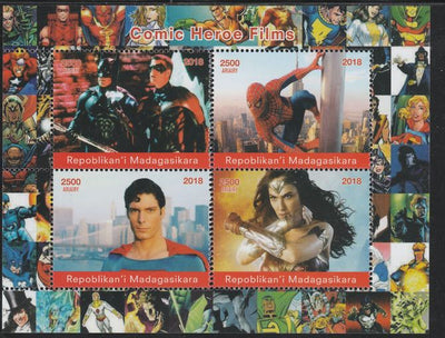 Madagascar 2018 Comic Heroes #1 perf sheetlet containing 4 values unmounted mint. Note this item is privately produced and is offered purely on its thematic appeal.