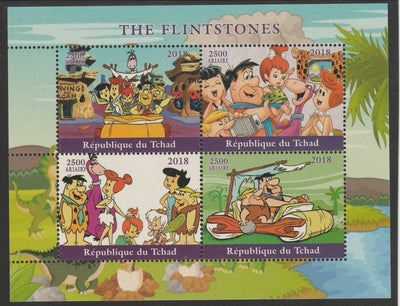 Chad 2018 The Flintstones perf sheetlet containing 4 values unmounted mint. Note this item is privately produced and is offered purely on its thematic appeal, it has no postal validity