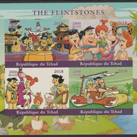 Chad 2018 The Flintstones imperf sheetlet containing 4 values unmounted mint. Note this item is privately produced and is offered purely on its thematic appeal, it has no postal validity