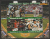 Chad 2018 Baseball Hall of Fame perf sheetlet containing 4 values unmounted mint. Note this item is privately produced and is offered purely on its thematic appeal, it has no postal validity
