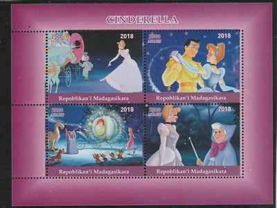 Madagascar 2018 Cinderella perf sheetlet containing 4 values unmounted mint. Note this item is privately produced and is offered purely on its thematic appeal.