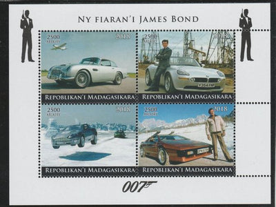 Madagascar 2018 James Bond's Cars perf sheetlet containing 4 values unmounted mint. Note this item is privately produced and is offered purely on its thematic appeal.