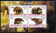 Chad 2010 African Fauna #1 perf sheetlet containing 4 values unmounted mint