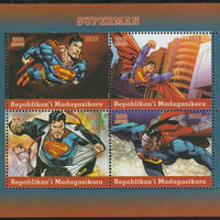 Madagascar 2018 Superman perf sheetlet containing 4 values unmounted mint. Note this item is privately produced and is offered purely on its thematic appeal.