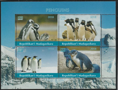 Madagascar 2018 Penguins perf sheetlet containing 4 values unmounted mint. Note this item is privately produced and is offered purely on its thematic appeal.