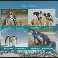 Madagascar 2018 Penguins imperf sheetlet containing 4 values unmounted mint. Note this item is privately produced and is offered purely on its thematic appeal.