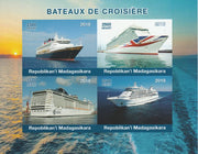 Madagascar 2018 Cruise Ships imperf sheetlet containing 4 values unmounted mint. Note this item is privately produced and is offered purely on its thematic appeal.