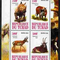 Chad 2010 African Fauna #2 perf sheetlet containing 4 values unmounted mint
