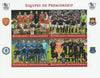 Madagascar 2018 Premier League Football Teams #1 imperf sheetlet containing 4 values unmounted mint. Note this item is privately produced and is offered purely on its thematic appeal.