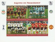 Madagascar 2018 Premier League Football Teams #2 perf sheetlet containing 4 values unmounted mint. Note this item is privately produced and is offered purely on its thematic appeal.