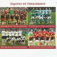 Madagascar 2018 Premier League Football Teams #2 imperf sheetlet containing 4 values unmounted mint. Note this item is privately produced and is offered purely on its thematic appeal.