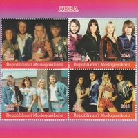 Madagascar 2018 Abba (Pop group) perf sheetlet containing 4 values unmounted mint. Note this item is privately produced and is offered purely on its thematic appeal.
