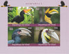 Chad 2018 Hornbill Birds imperf sheetlet containing 4 values unmounted mint. Note this item is privately produced and is offered purely on its thematic appeal.