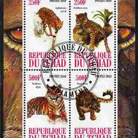 Chad 2010 African Fauna #3 perf sheetlet containing 4 values fine cto used