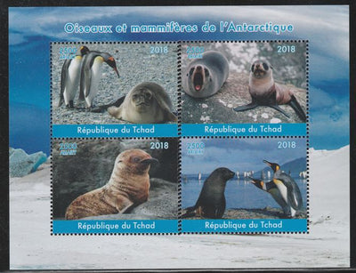 Chad 2018 Polar Birds & Animals perf sheetlet containing 4 values unmounted mint. Note this item is privately produced and is offered purely on its thematic appeal.