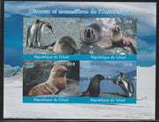 Chad 2018 Polar Birds & Animals imperf sheetlet containing 4 values unmounted mint. Note this item is privately produced and is offered purely on its thematic appeal.