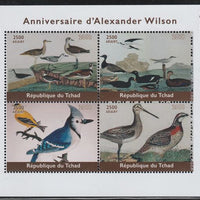 Chad 2018 Alexander Wilson (ornithologist) perf sheetlet containing 4 values unmounted mint. Note this item is privately produced and is offered purely on its thematic appeal.