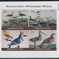 Chad 2018 Alexander Wilson (ornithologist) imperf sheetlet containing 4 values unmounted mint. Note this item is privately produced and is offered purely on its thematic appeal.