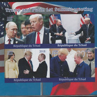 Chad 2018 Trump & Putin Summit imperf sheetlet containing 4 values unmounted mint. Note this item is privately produced and is offered purely on its thematic appeal.