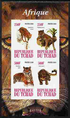Chad 2010 African Fauna #3 imperf sheetlet containing 4 values unmounted mint