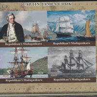 Madagascar 2018 Captain Cook imperf sheetlet containing 4 values unmounted mint. Note this item is privately produced and is offered purely on its thematic appeal.